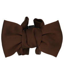 Bow On Clip - Brown