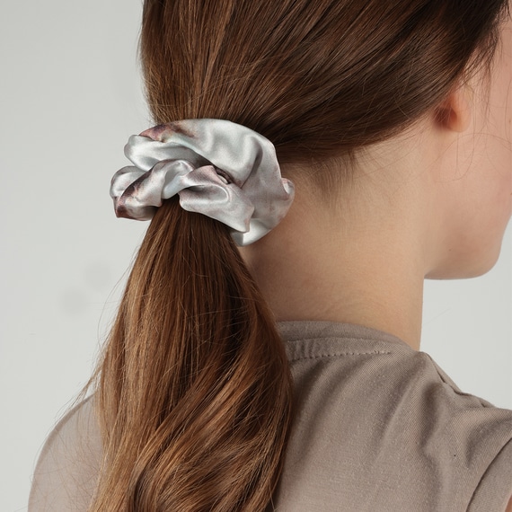 Scrunchie Yoga - Print, Rosa & Hellbraun
