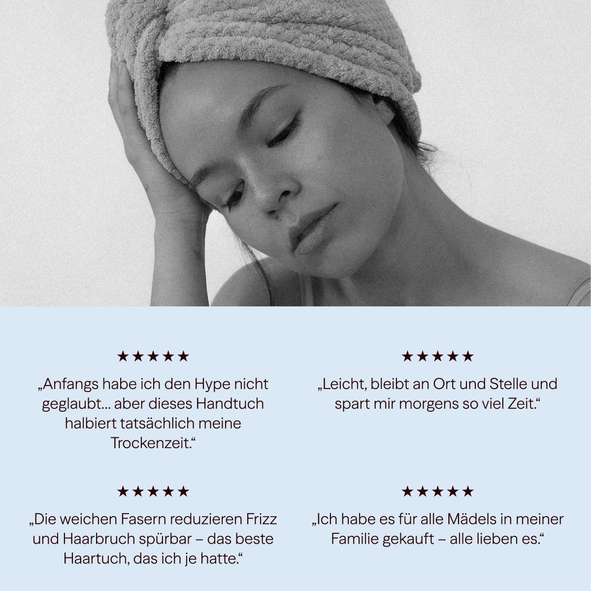 Ultrasaugstarkes Mikrofaser-Haarturbanhandtuch - 2er Set - Dark Grey & Dove Grey