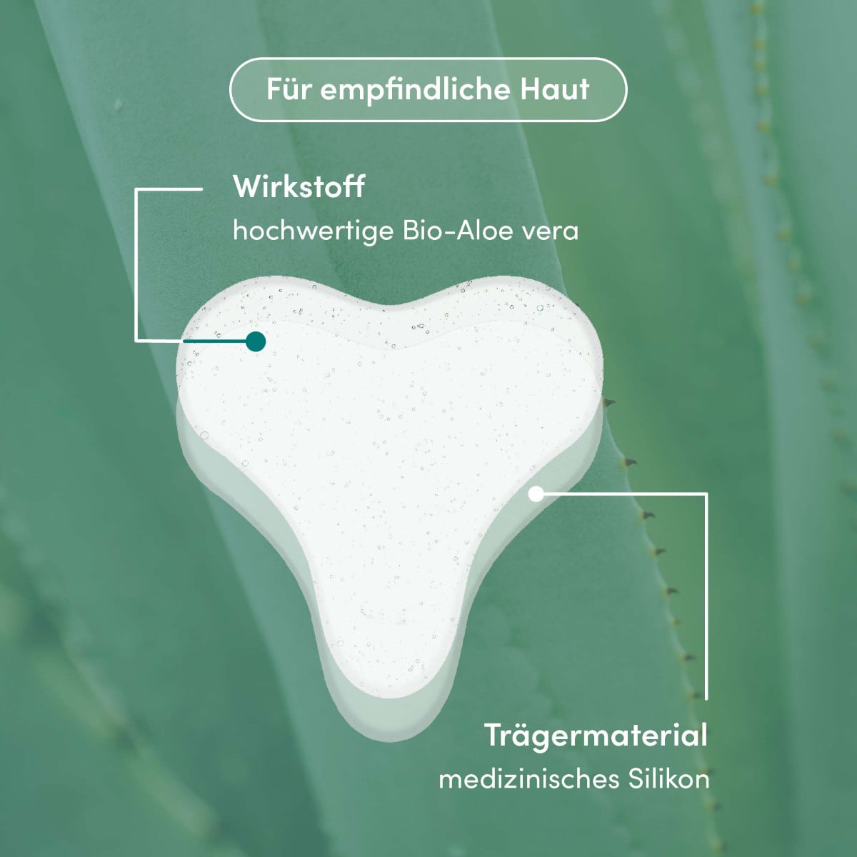 Wiederverwendbares Dekolleté Pad mit Aloe Vera