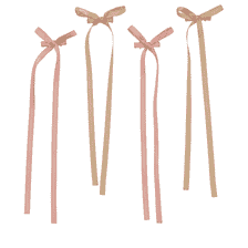 Hair Clip With Mesh - Pink & Beige