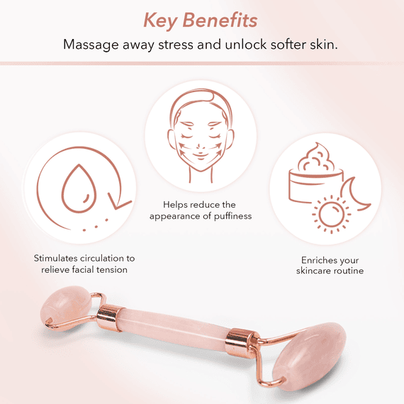 Luxurious Rose Quartz Facial Roller