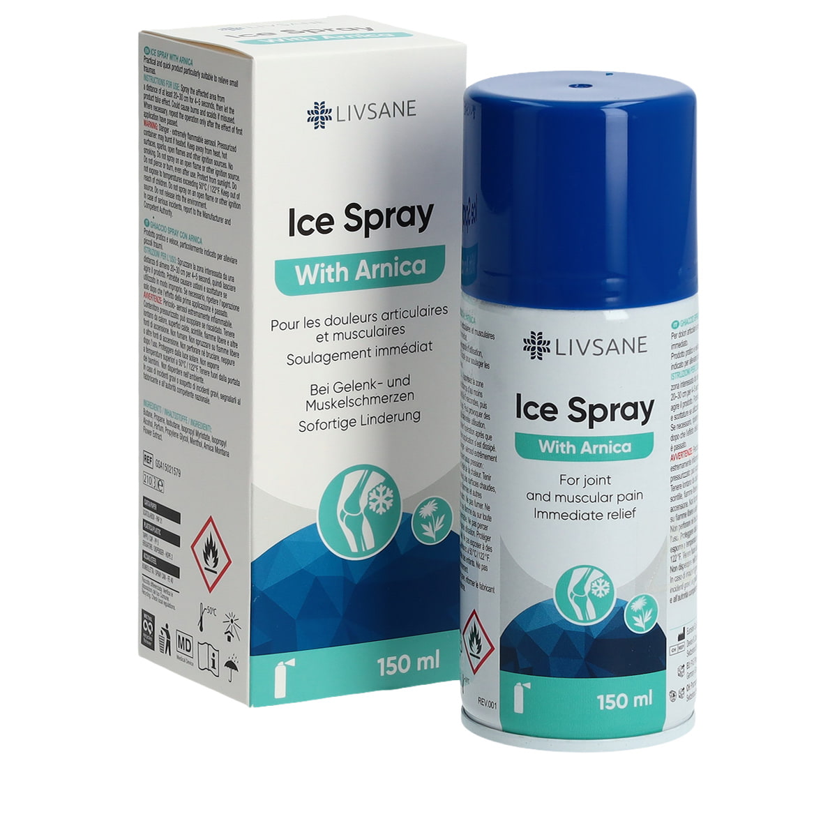 Spray ghiaccio con arnica