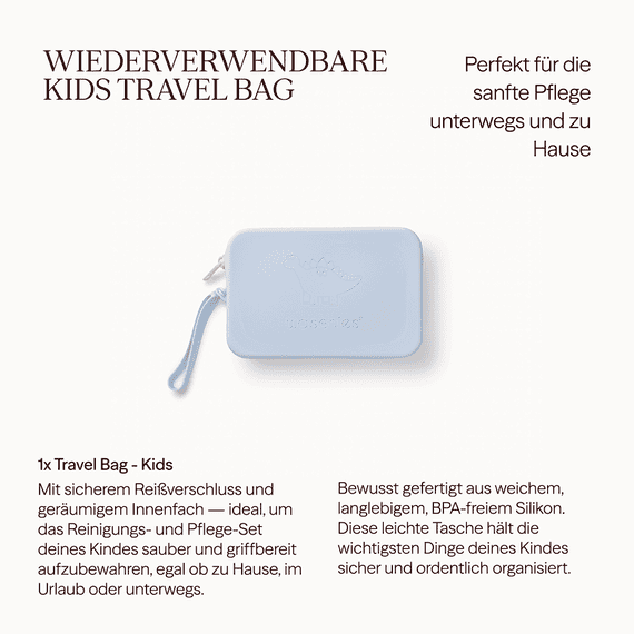 Wiederverwendbare Kosmetikbag - Kids - Pastel Blue