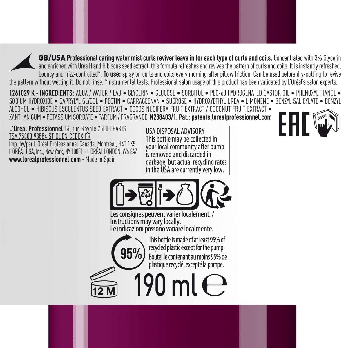 Curl Expression Spray revitalisant cheveux bouclés