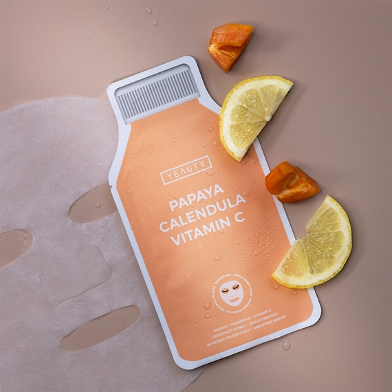Tuchmaske Papaya, Calendula, Vitamin C