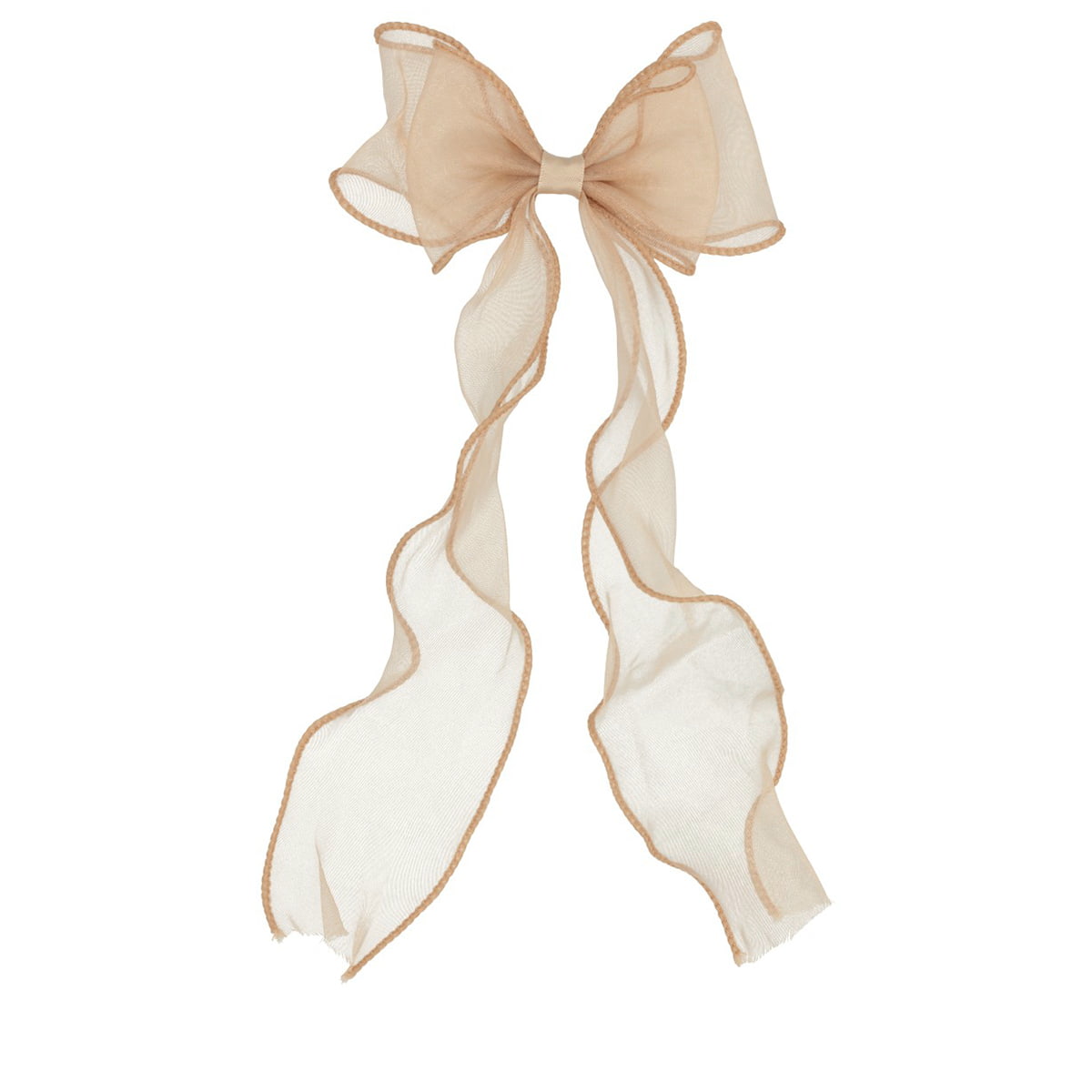 Schleife auf Haarclip - Beige