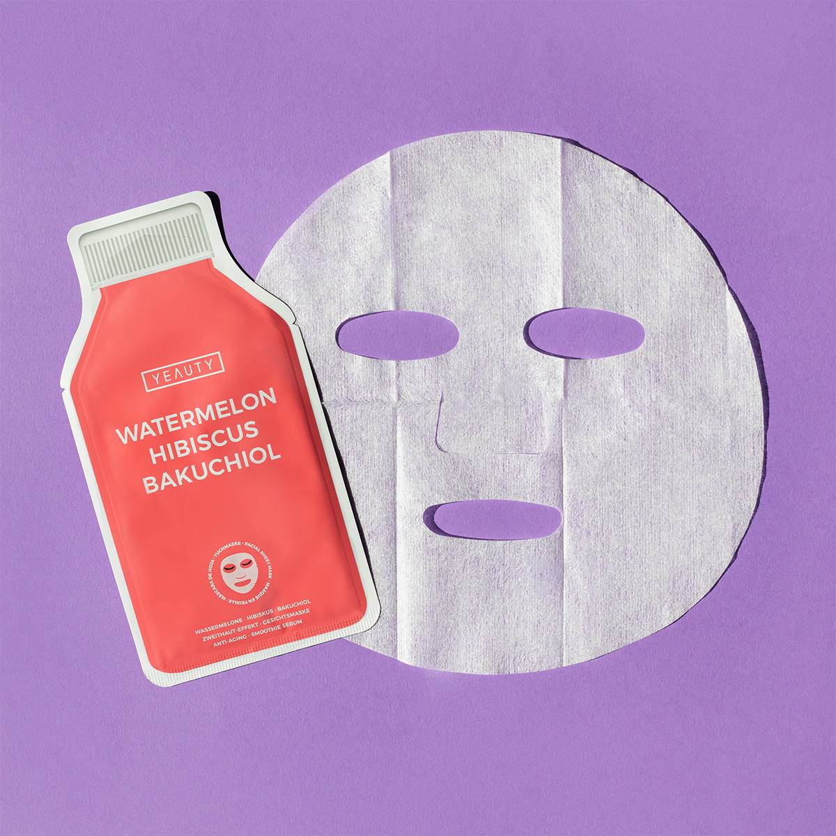 Sheet Mask Watermelon, Hibiscus, Bakuchiol