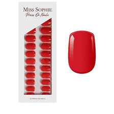 Lipstick Red Press On Nails Short Square