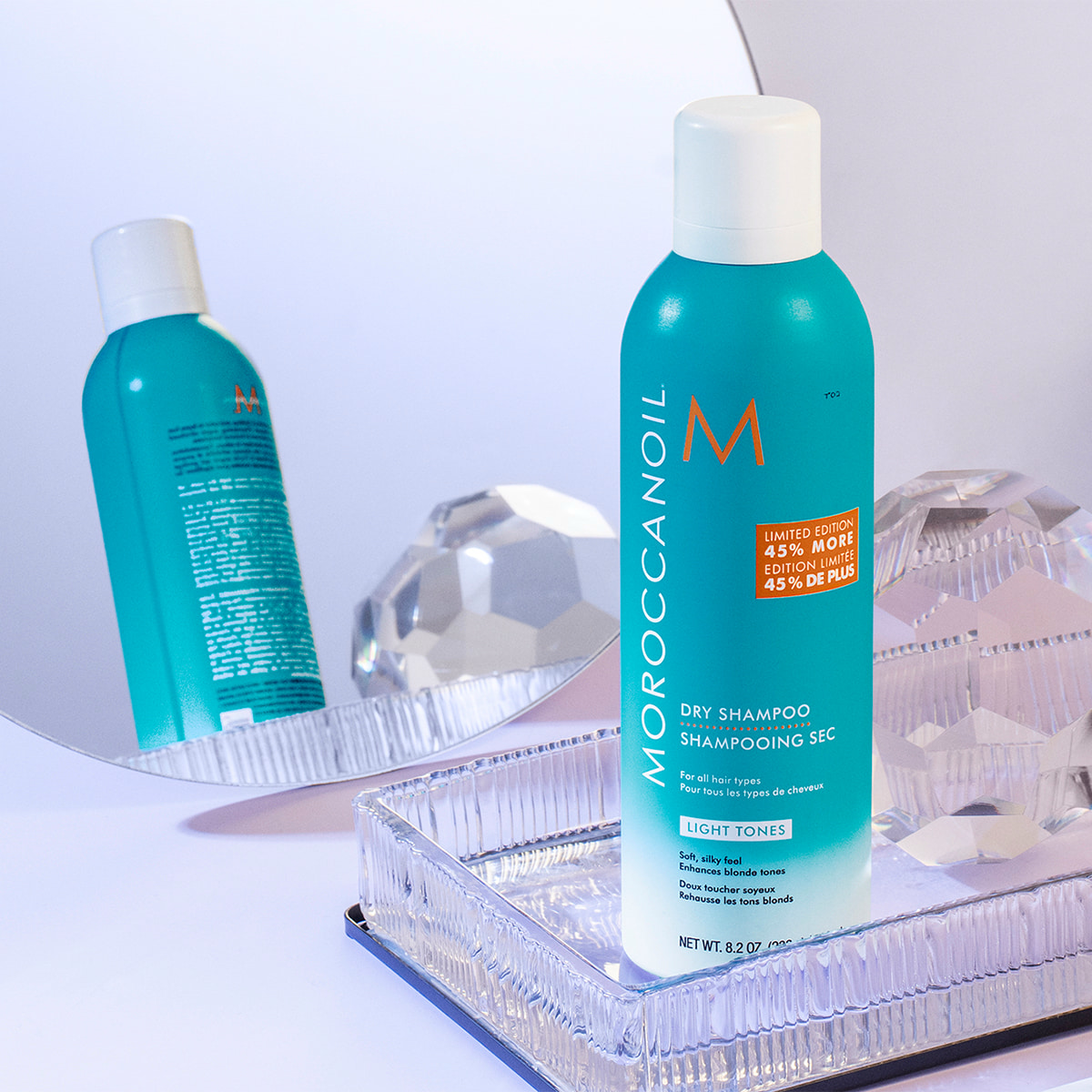 Shampoo secco per capelli chiari