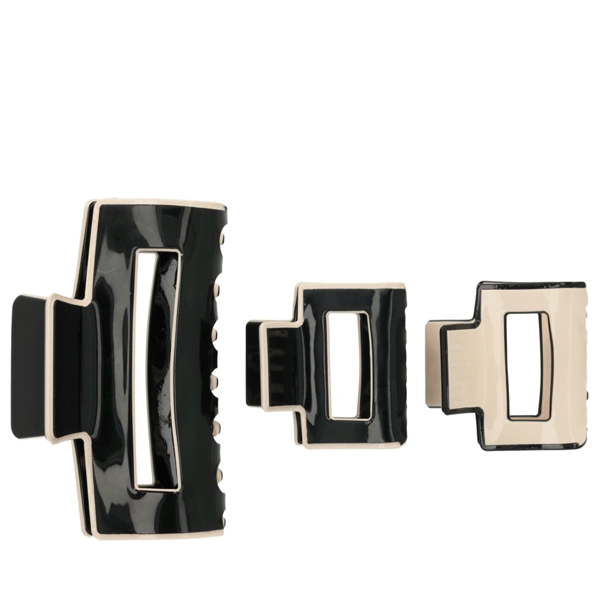 Fermaglio Per Capelli 3 pz – Nero, Beige