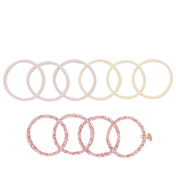 Élastique à Cheveux Yoga - Rose & Jaune
