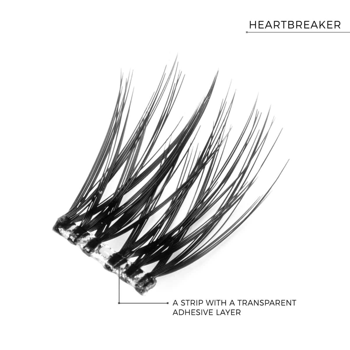 Diy Eyelash Extensions Stick & Go Pre-Glued Lashes Heartbreaker