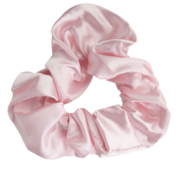 Satin Scrunchies - Pink & White