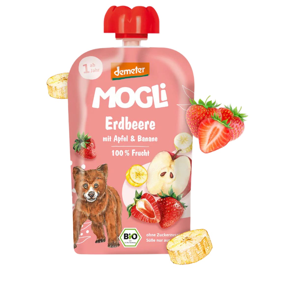 Purée de pomme à la fraise