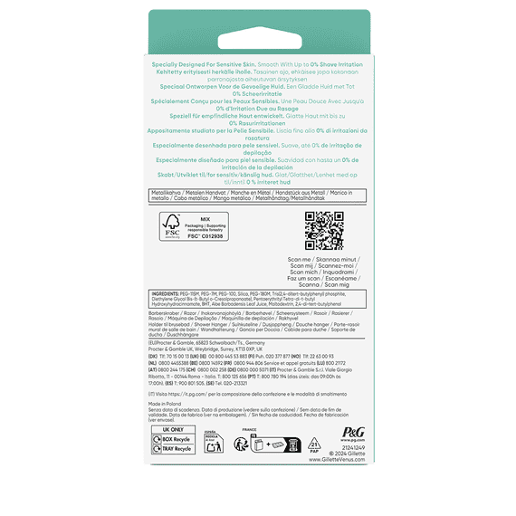Pro Smooth Sensitive Rasierer mit 1 Klinge & Duschhänger