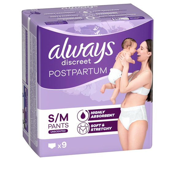 Discreet Inkontinenz Pants Wochenbett M - 9 Stk.