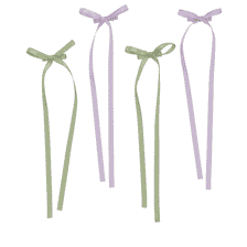 Hair Clip With Mesh - Purple & Sage Green