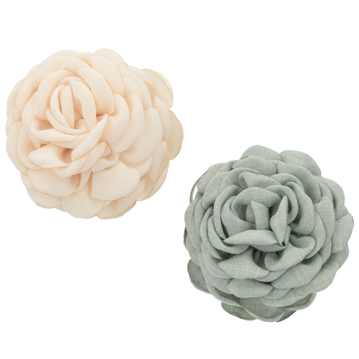 Fabric Flower On Hairclip