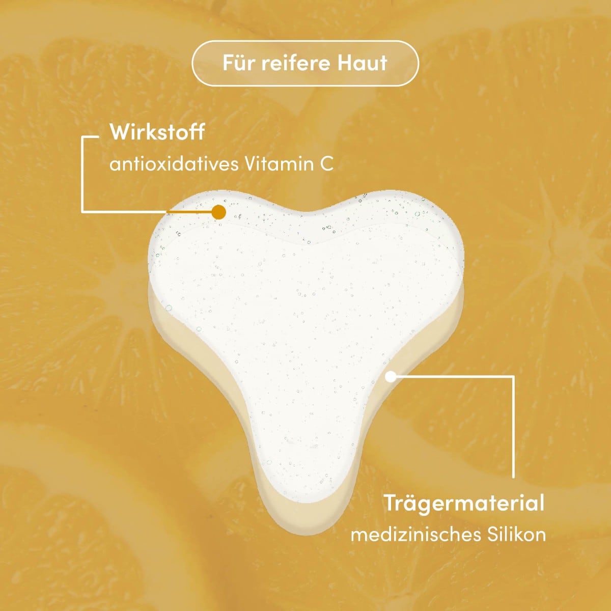 Wiederverwendbare Décolleté Pads mit Vitamin C