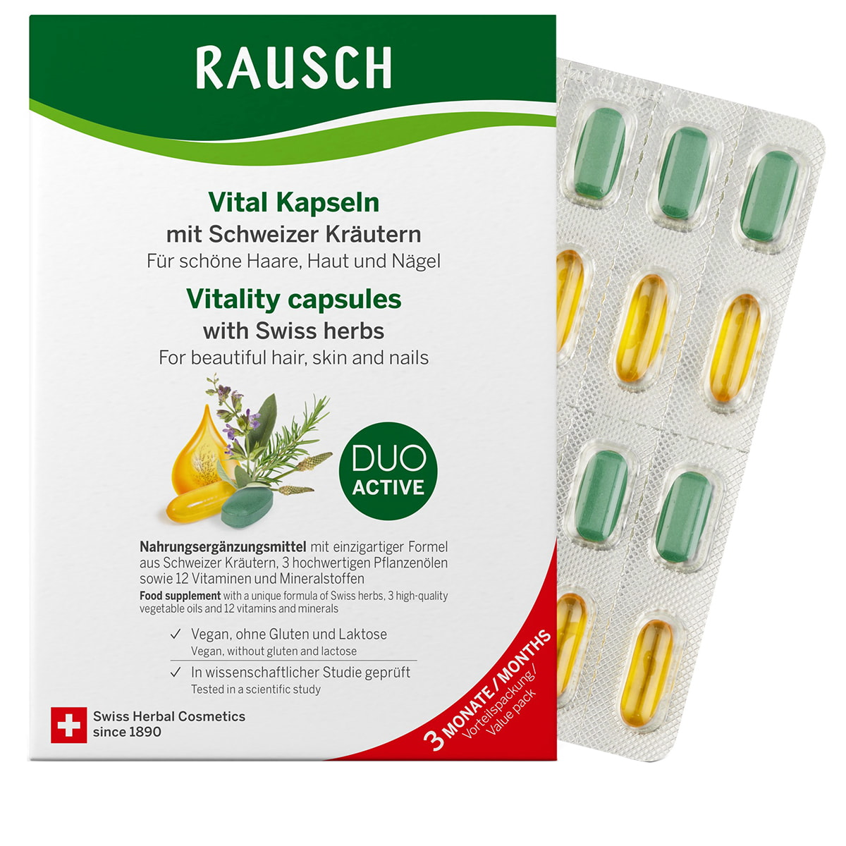 Vitality Capsules with Swiss Herbs - 3 Months