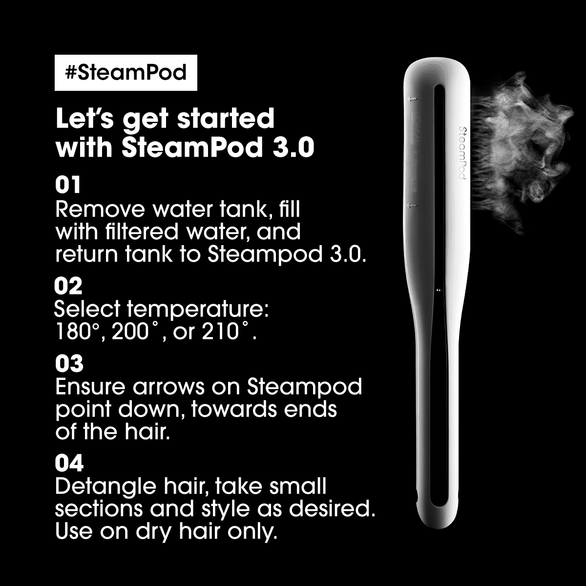 Steampod 3.0 Hair Straightener with Steam