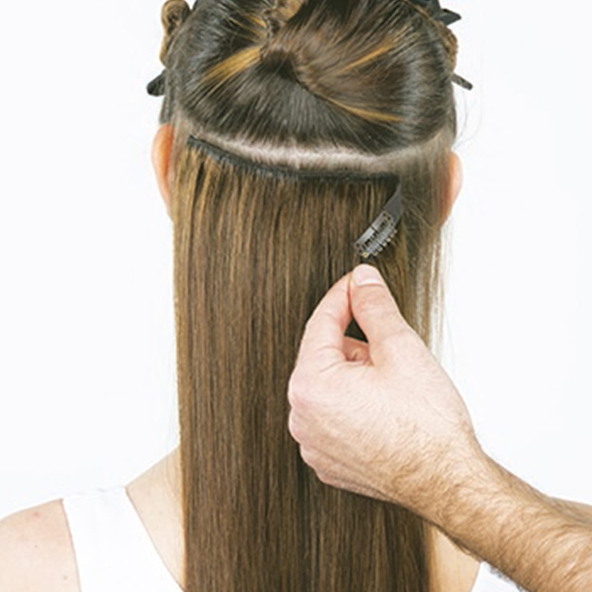 Full Head Extensions 50/55 cm - 32, Mahogany Brown