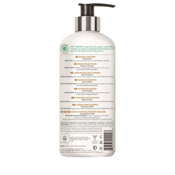 Sapone mani naturale foglie di limone