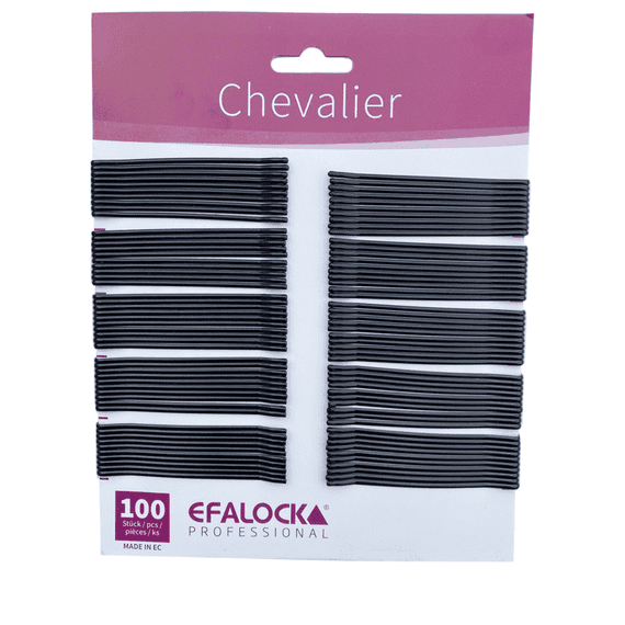Pinces à cheveux Chevalier 7 cm Noir 100 pcs.