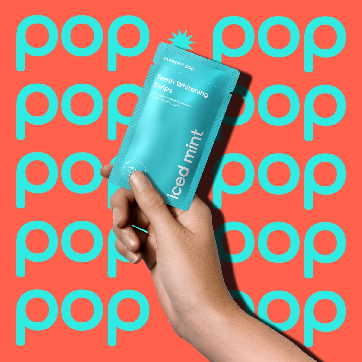 Pop Iced Mint Whitening Strips 7x2