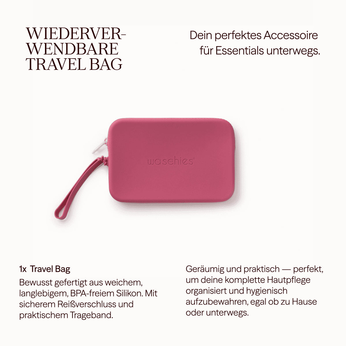 Wiederverwendbare Kosmetikbag - Medium