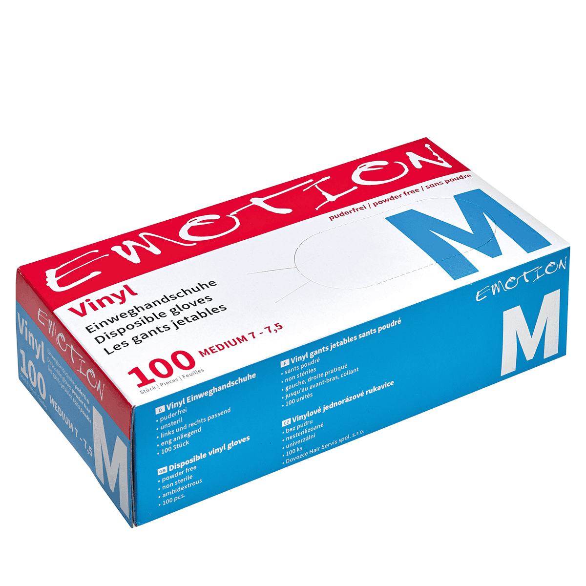 Emotion Gants en vinyle M sans poudre 100 pcs.