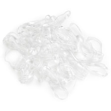 Mini hair elastics silicone transparent, 120 pieces
