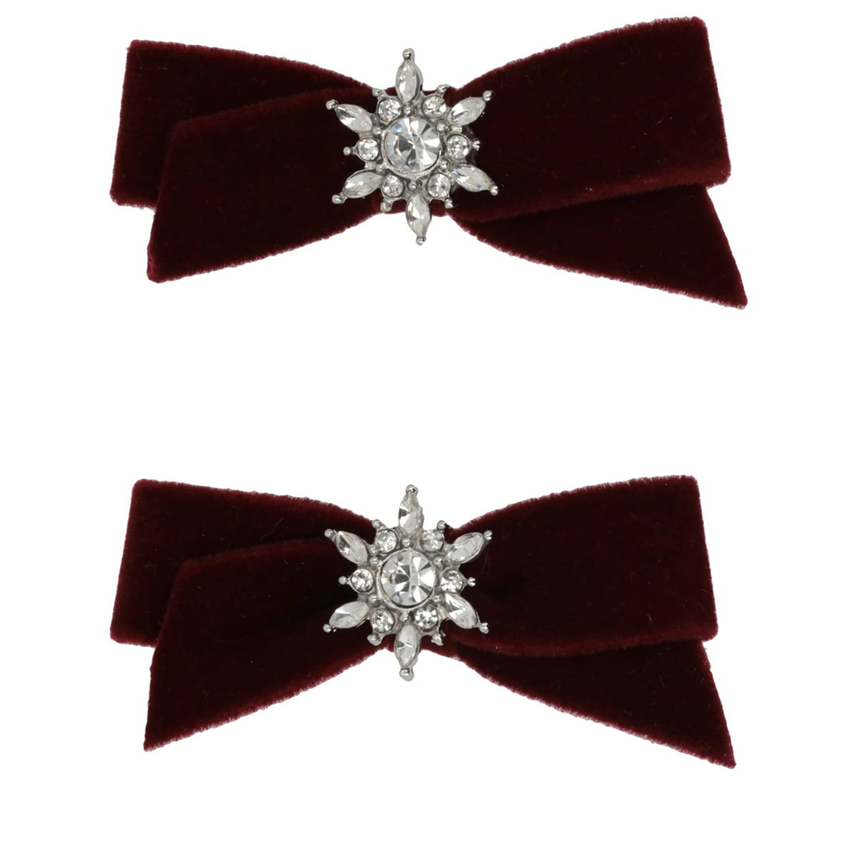 Velvet Bow On Hair Clip