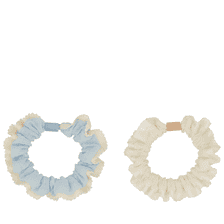 Chouchous En Dentelle - Crème, Bleu Clair