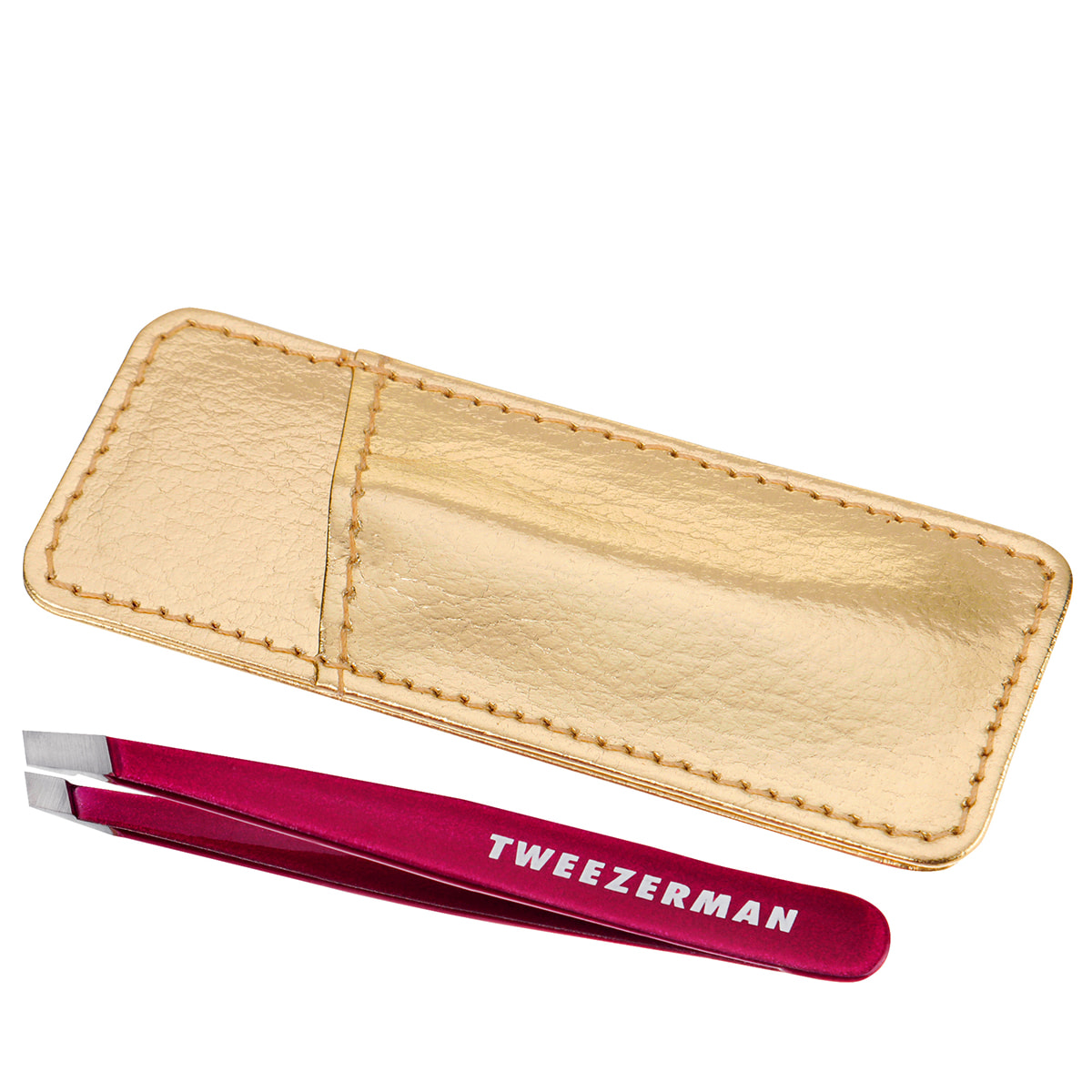 Mini Tweezers Oblique with Case Celestial Fuchsia