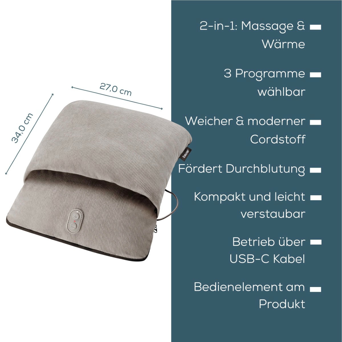 Fussmassagekissen mit Wärme FM 28