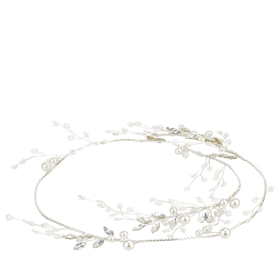 Wire decoration with various beads and gemstones