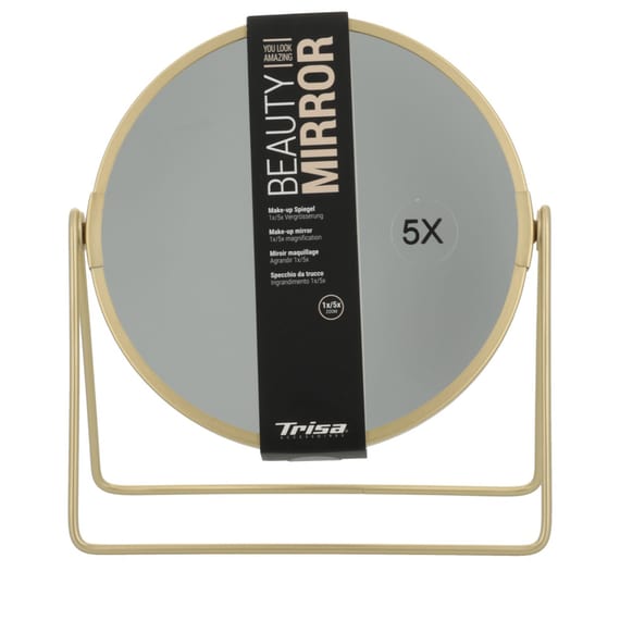 Make-up Mirror - gold, x1 and x5