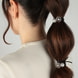 Hair Elastic Set With Decoration - Black