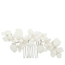 Fleurs En Céramique Sur Peigne À Cheveux