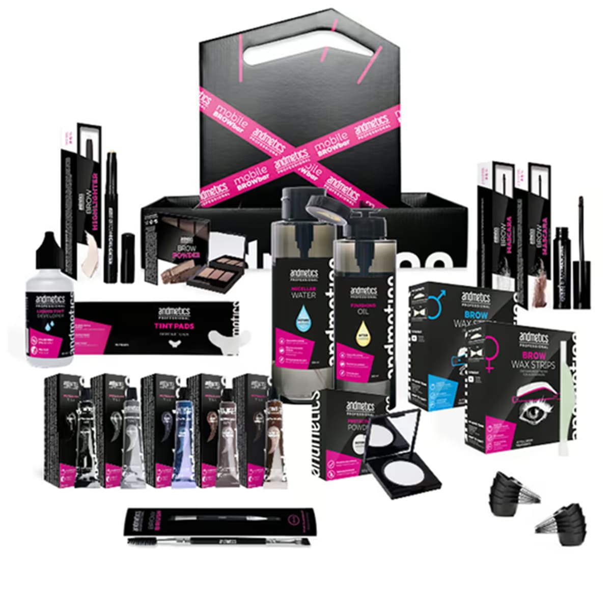 Mobile Brow Bar With Decorative Cosmetics