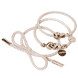 Hair Tie Metal Details 3-pack Cream