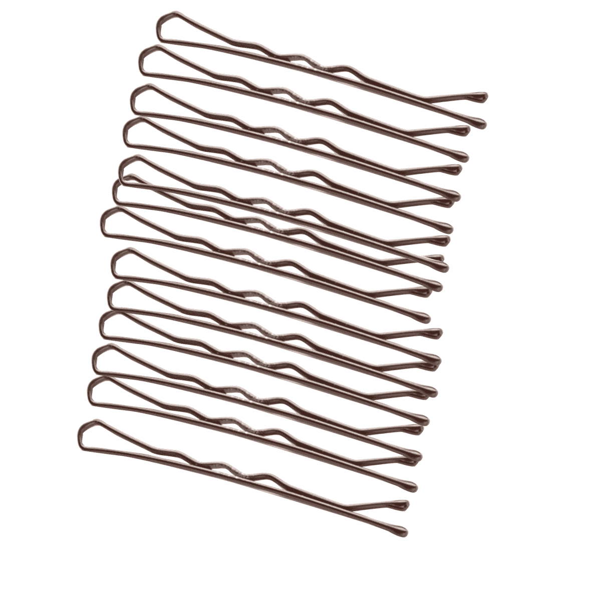 Bobby Pin ondulato, marrone, 12 pezzi.