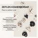 Haarklammer Metall mit Perlen 2 Stk