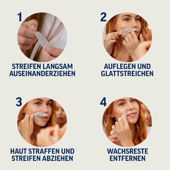 Kaltwachsstreifen Gesicht 20 Stk.