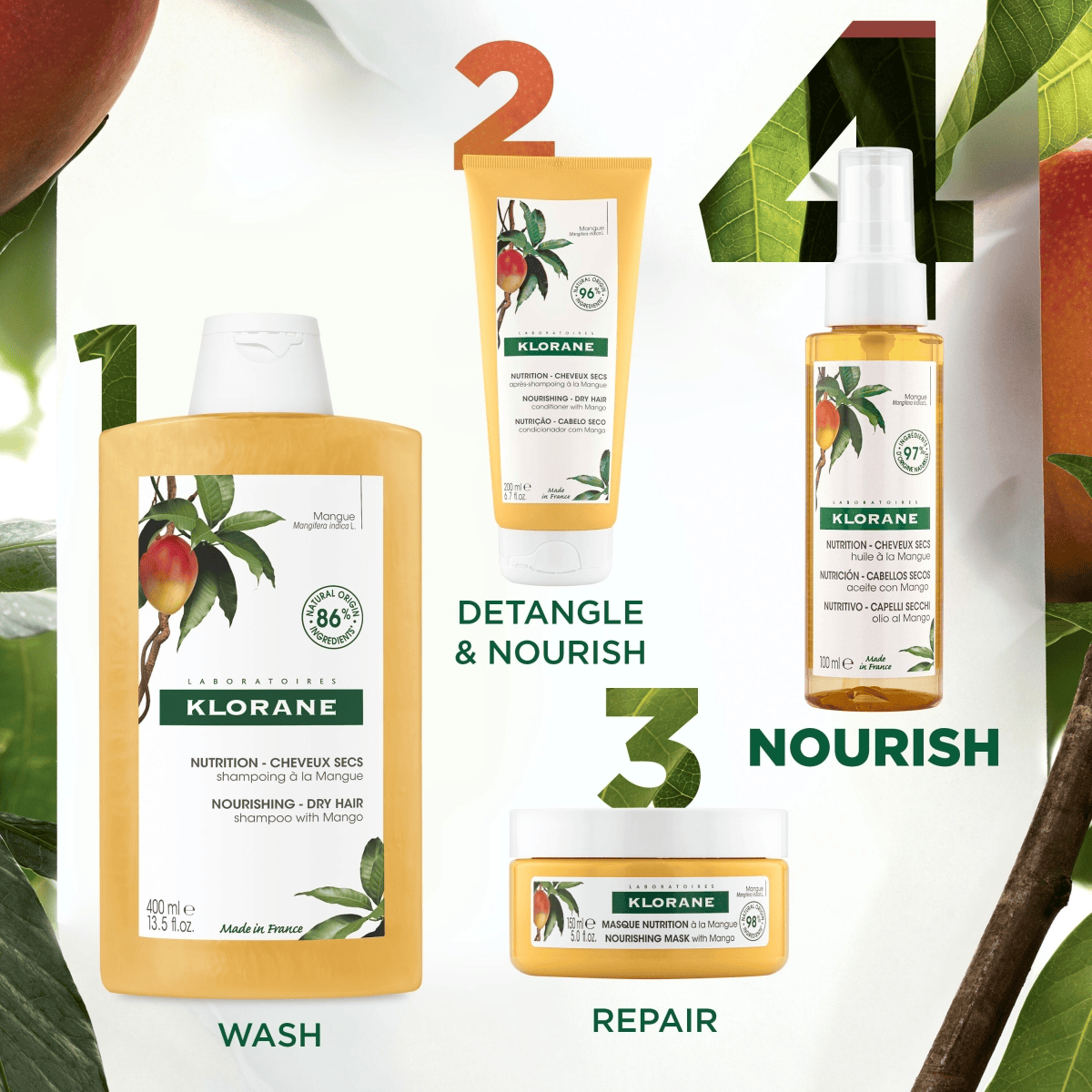 Nourishing Hair Oil for Dry Hair with Mango