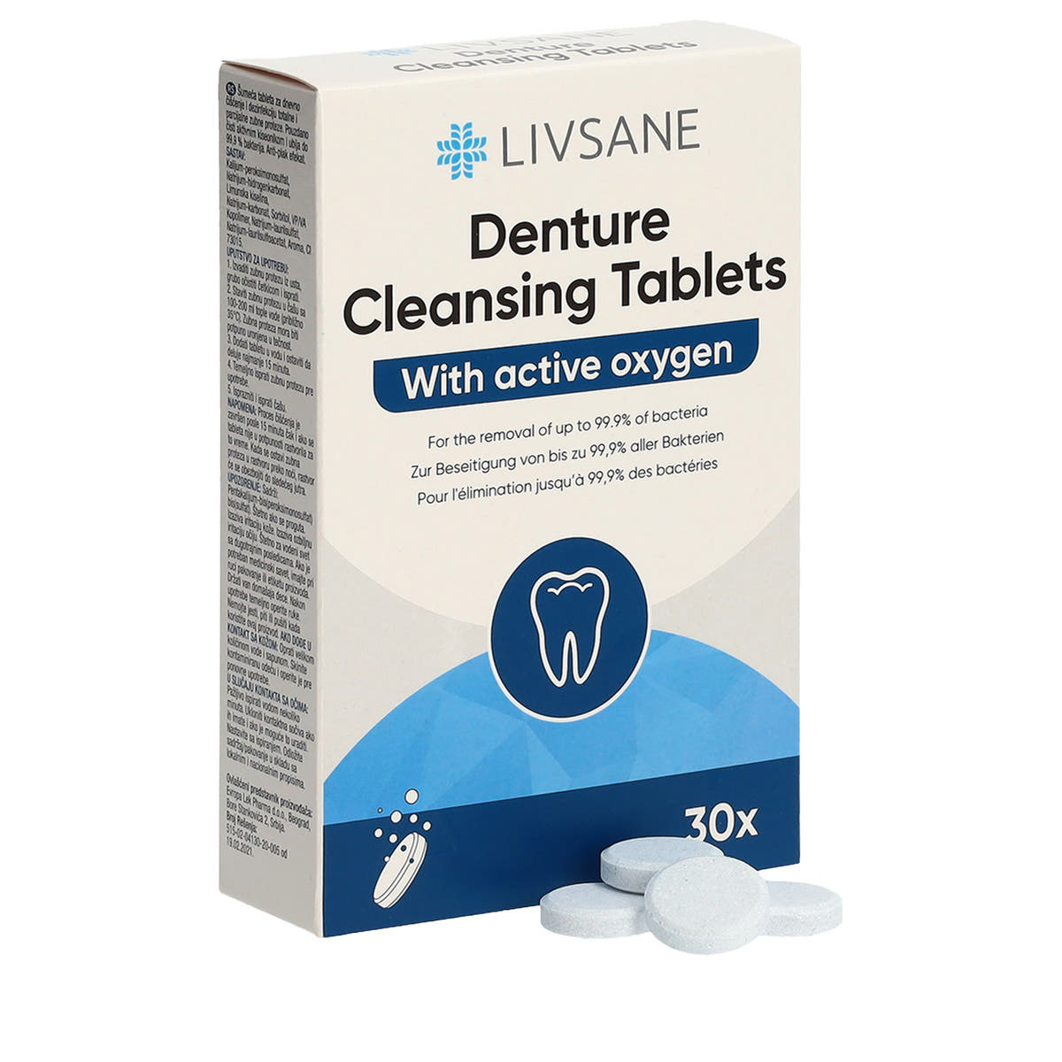 Compresse pulizia dentiera - 30 pz.