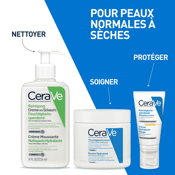 Crème Moussante Nettoyante pour Peaux normales à sèches