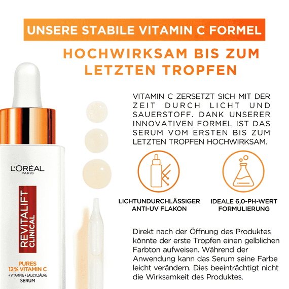 Clinical 12% Sérum Vitamine C Pure (+ Vitamine E + Acide Salicylique)